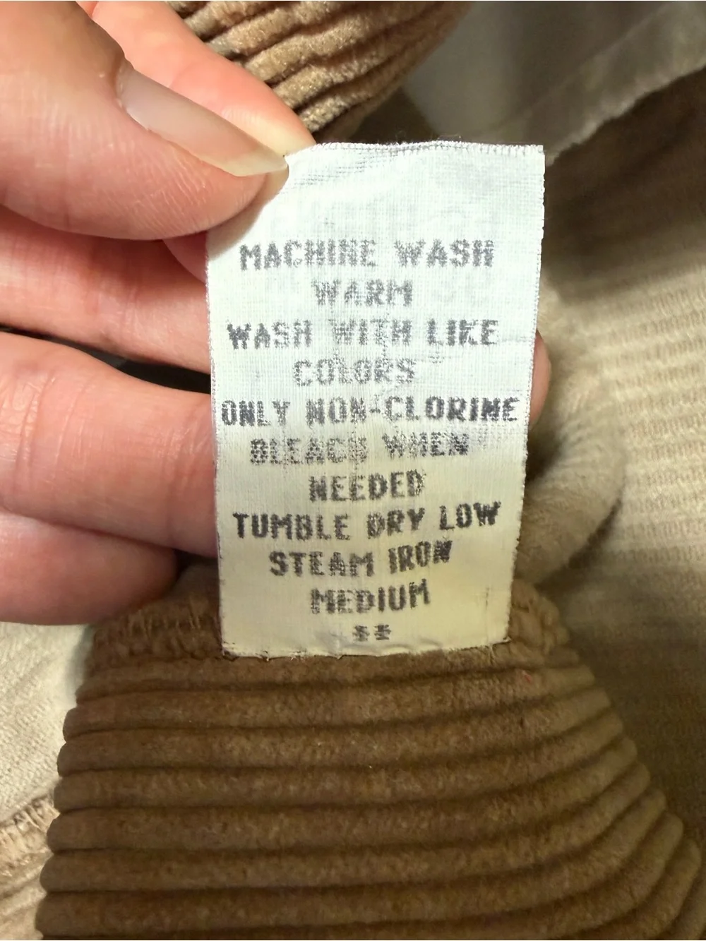 Vintage Polo Ralph Lauren Corduroy Pants Men’s 36x34 Tan Brown Made in USA